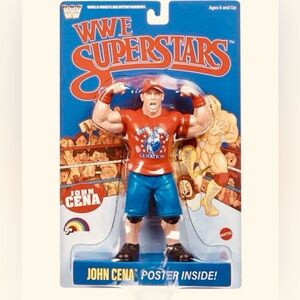 WWE LJN Superstars John Cena Action Figure 1980s Retro 8" Collectible Blue NEW